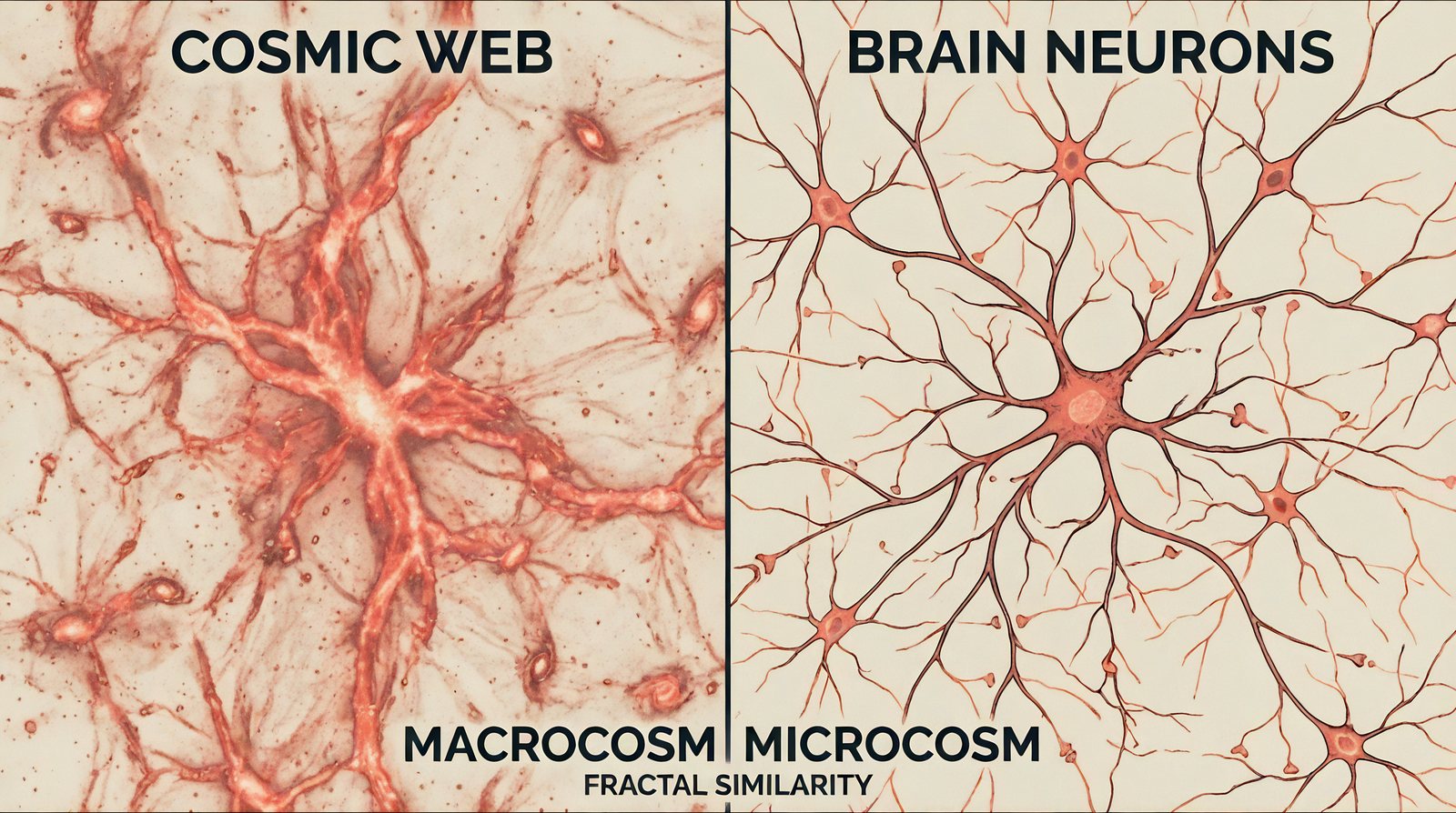 p. 16: the cosmic web beside brain neurons