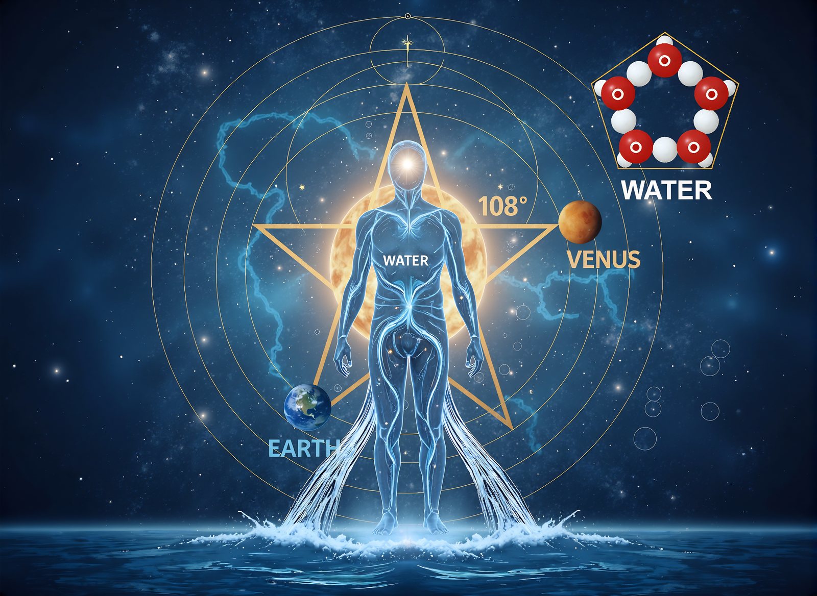 p. 33: a figure of water inside the Earth and Venus pentagram