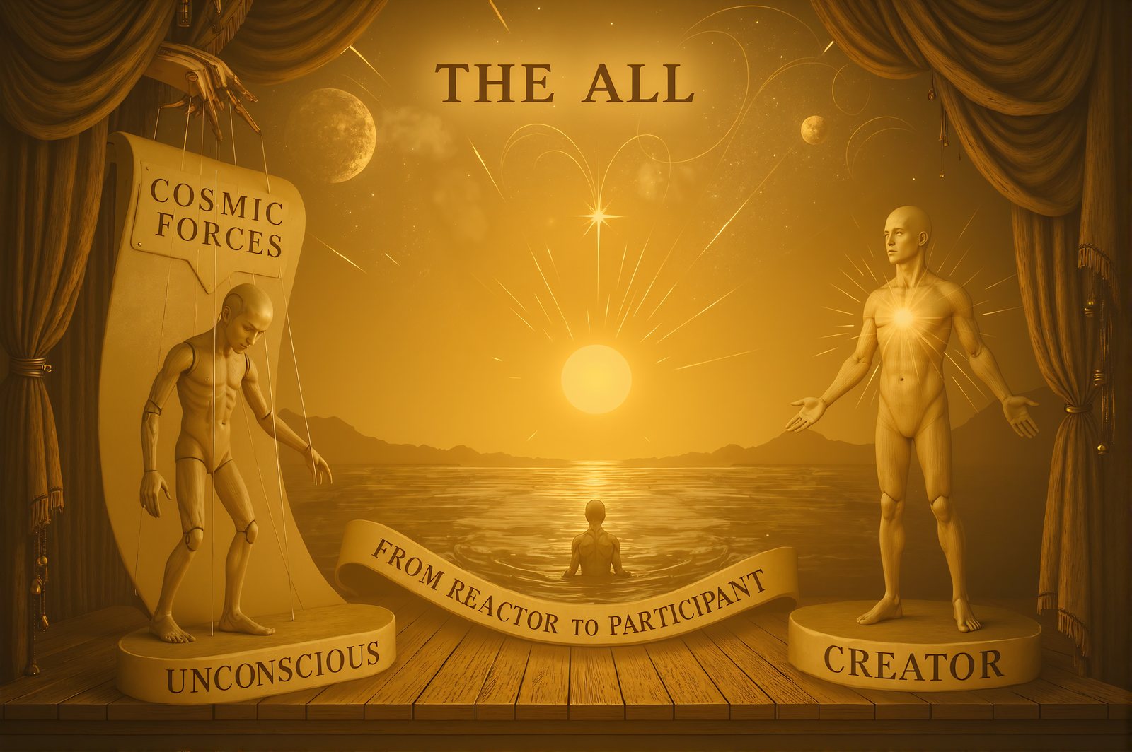 p. 34: from cosmic puppet to conscious creator