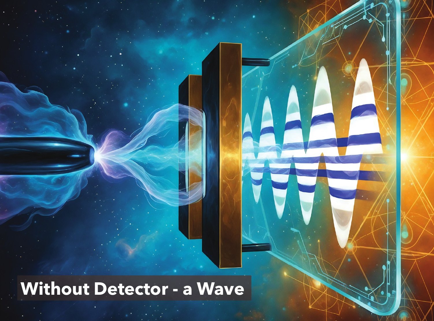 p. 113: the double-slit experiment without a detector, a wave