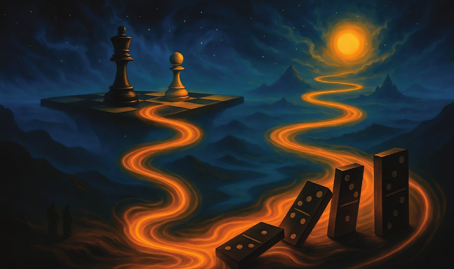 The Kybalion, 1908 text, p. 58: pawns on the chessboard of life