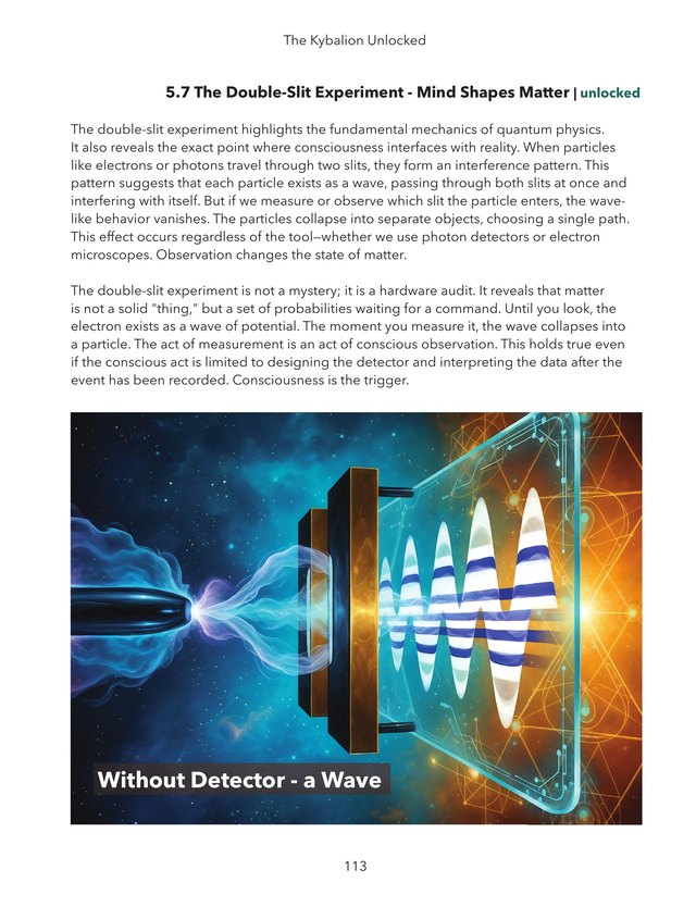 An Unlocked section, p. 113: the double-slit experiment